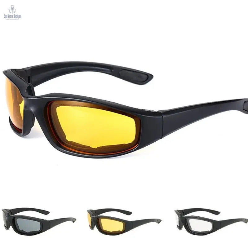 3Pair Motorcycle Riding Glasses Wind Resistant Bike Goggles UV Protection Resistant Padded Comfortable Outdoor Sport Goggles - Cool Brand Designs