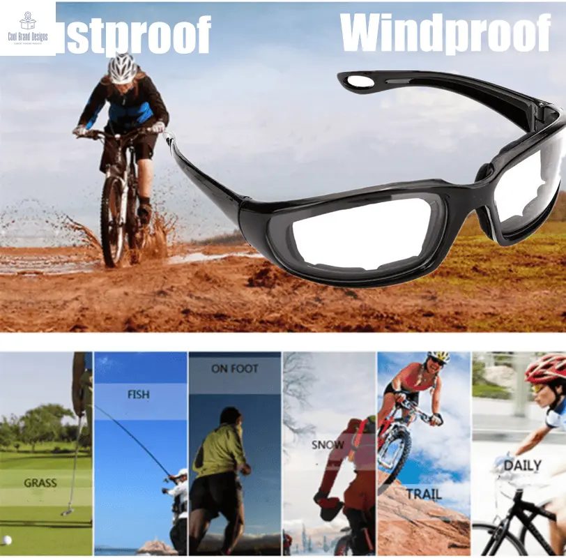 3Pair Motorcycle Riding Glasses Wind Resistant Bike Goggles UV Protection Resistant Padded Comfortable Outdoor Sport Goggles - Cool Brand Designs