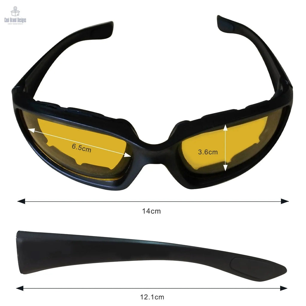 3Pair Motorcycle Riding Glasses Wind Resistant Bike Goggles UV Protection Resistant Padded Comfortable Outdoor Sport Goggles - Cool Brand Designs