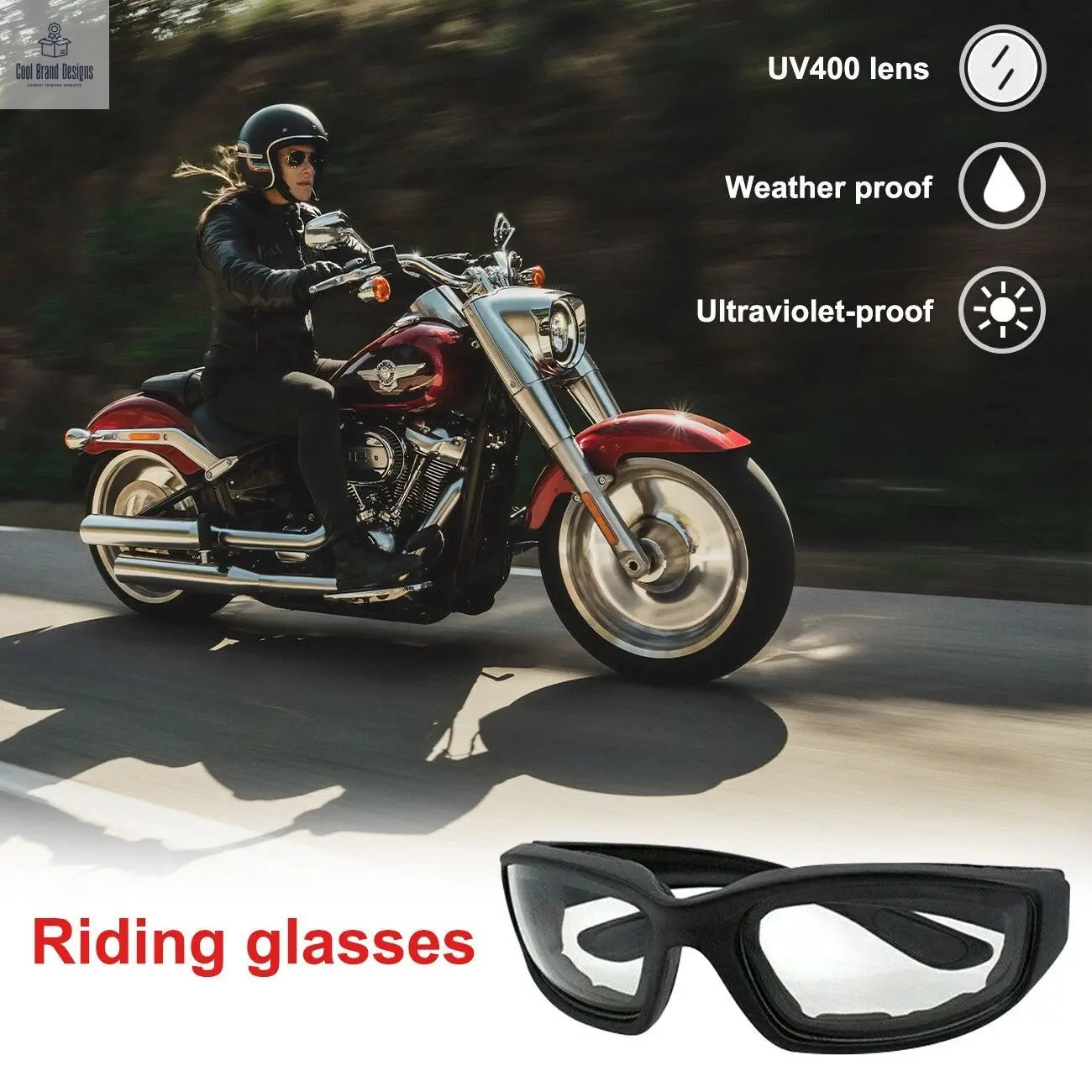 3Pair Motorcycle Riding Glasses Wind Resistant Bike Goggles UV Protection Resistant Padded Comfortable Outdoor Sport Goggles - Cool Brand Designs