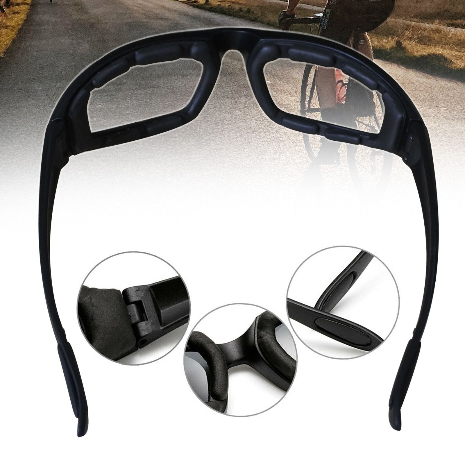 3Pair Motorcycle Riding Glasses Wind Resistant Bike Goggles UV Protection Resistant Padded Comfortable Outdoor Sport Goggles - Cool Brand Designs