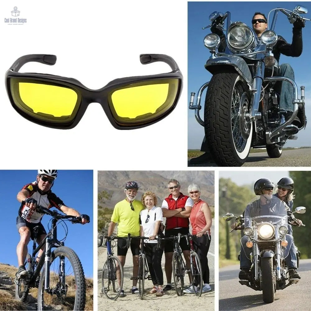 3Pair Motorcycle Riding Glasses Wind Resistant Bike Goggles UV Protection Resistant Padded Comfortable Outdoor Sport Goggles - Cool Brand Designs