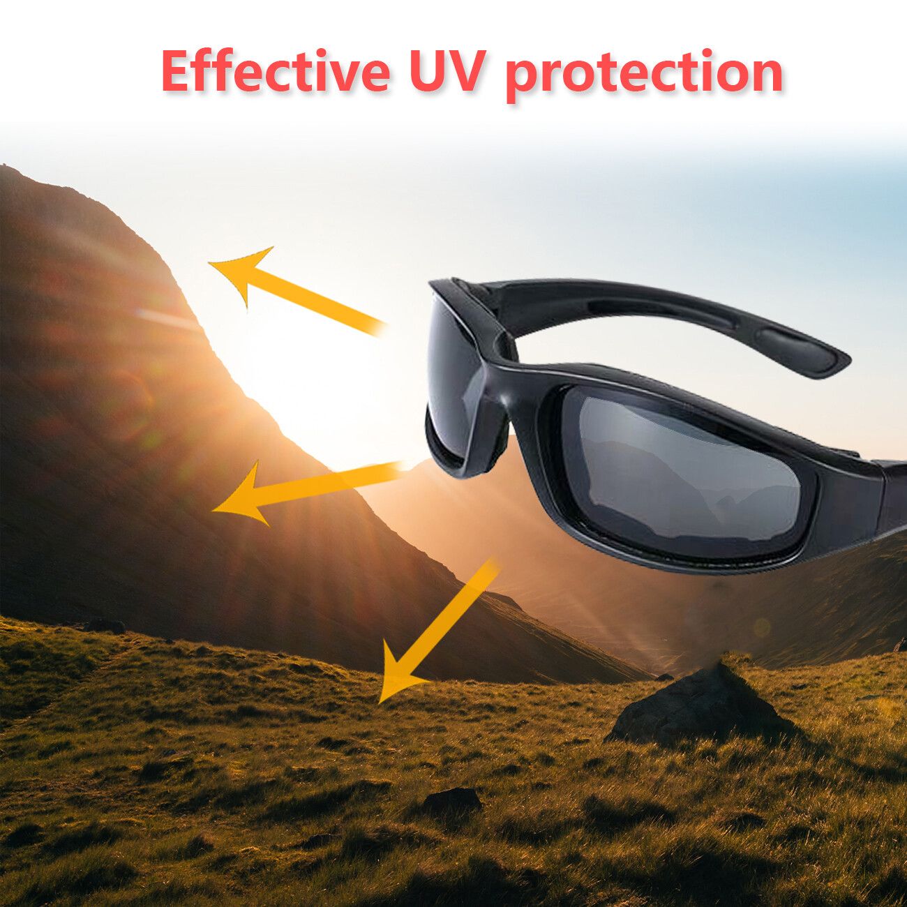 3Pair Motorcycle Riding Glasses Wind Resistant Bike Goggles UV Protection Resistant Padded Comfortable Outdoor Sport Goggles - Cool Brand Designs