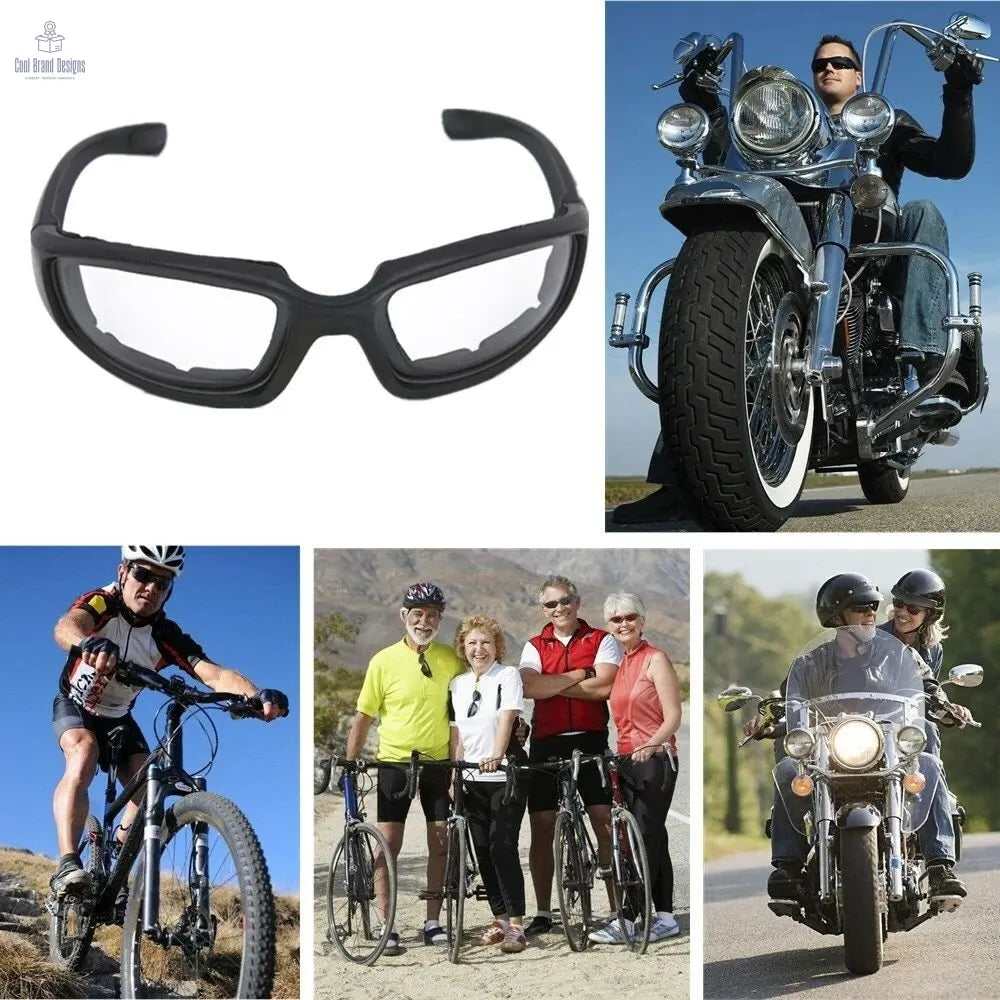 3Pair Motorcycle Riding Glasses Wind Resistant Bike Goggles UV Protection Resistant Padded Comfortable Outdoor Sport Goggles - Cool Brand Designs
