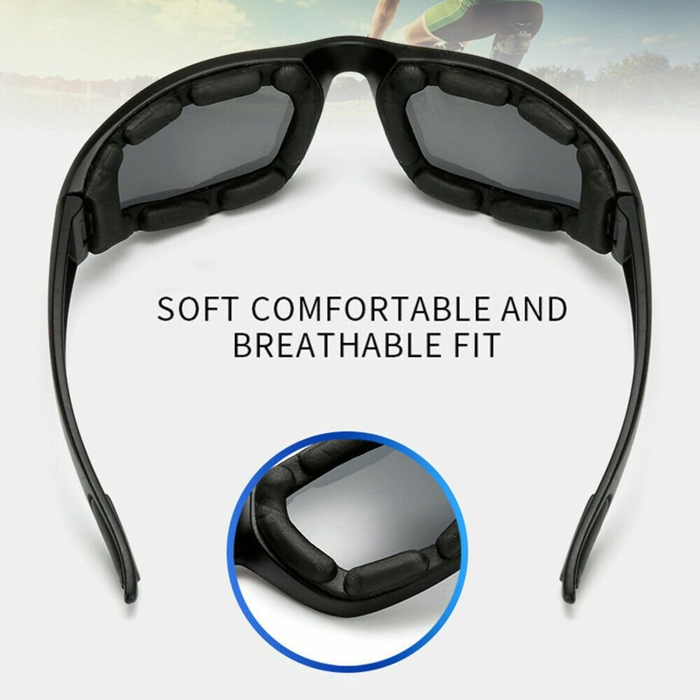3Pair Motorcycle Riding Glasses Wind Resistant Bike Goggles UV Protection Resistant Padded Comfortable Outdoor Sport Goggles - Cool Brand Designs