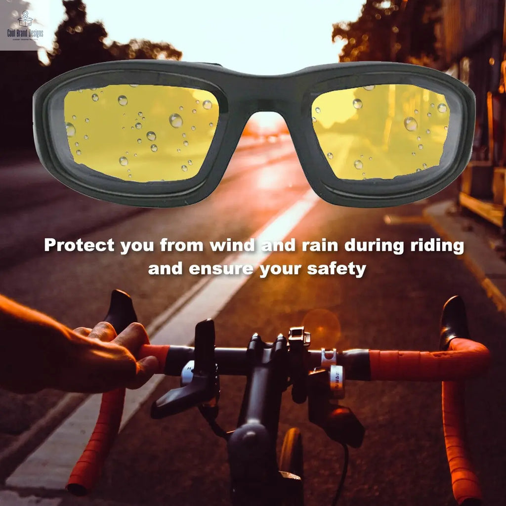 3Pair Motorcycle Riding Glasses Wind Resistant Bike Goggles UV Protection Resistant Padded Comfortable Outdoor Sport Goggles - Cool Brand Designs