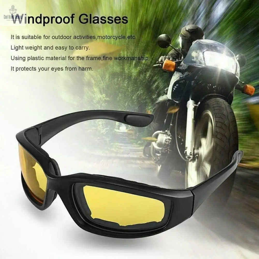 3Pair Motorcycle Riding Glasses Wind Resistant Bike Goggles UV Protection Resistant Padded Comfortable Outdoor Sport Goggles - Cool Brand Designs