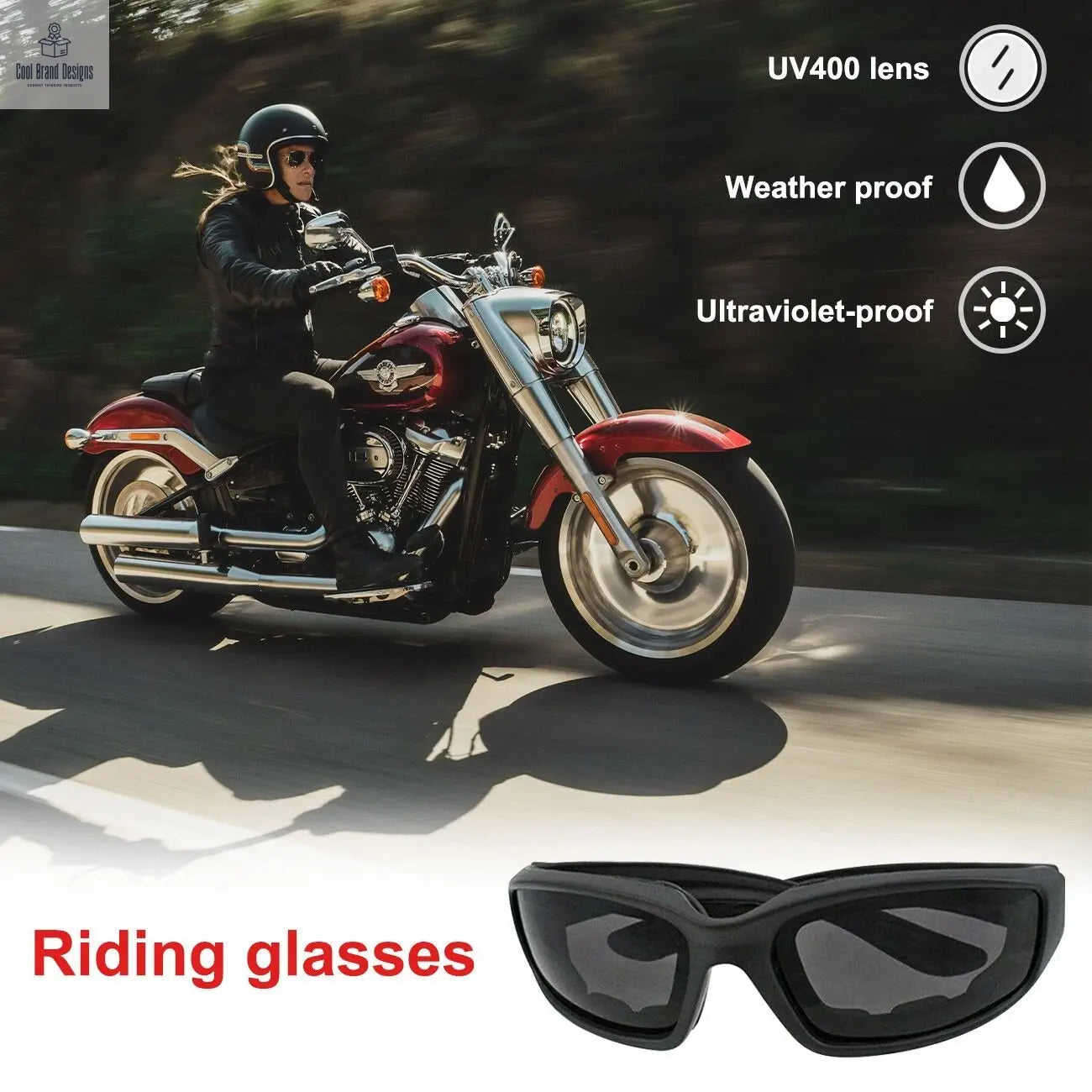 3Pair Motorcycle Riding Glasses Wind Resistant Bike Goggles UV Protection Resistant Padded Comfortable Outdoor Sport Goggles - Cool Brand Designs