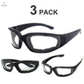 3Pair Motorcycle Riding Glasses Wind Resistant Bike Goggles UV Protection Resistant Padded Comfortable Outdoor Sport Goggles - Cool Brand Designs