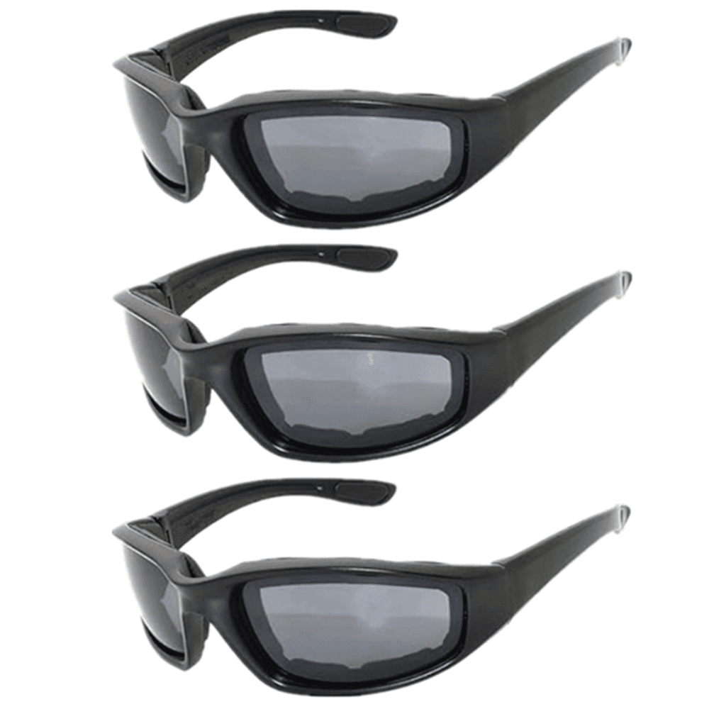 3Pair Motorcycle Riding Glasses Wind Resistant Bike Goggles UV Protection Resistant Padded Comfortable Outdoor Sport Goggles - Cool Brand Designs