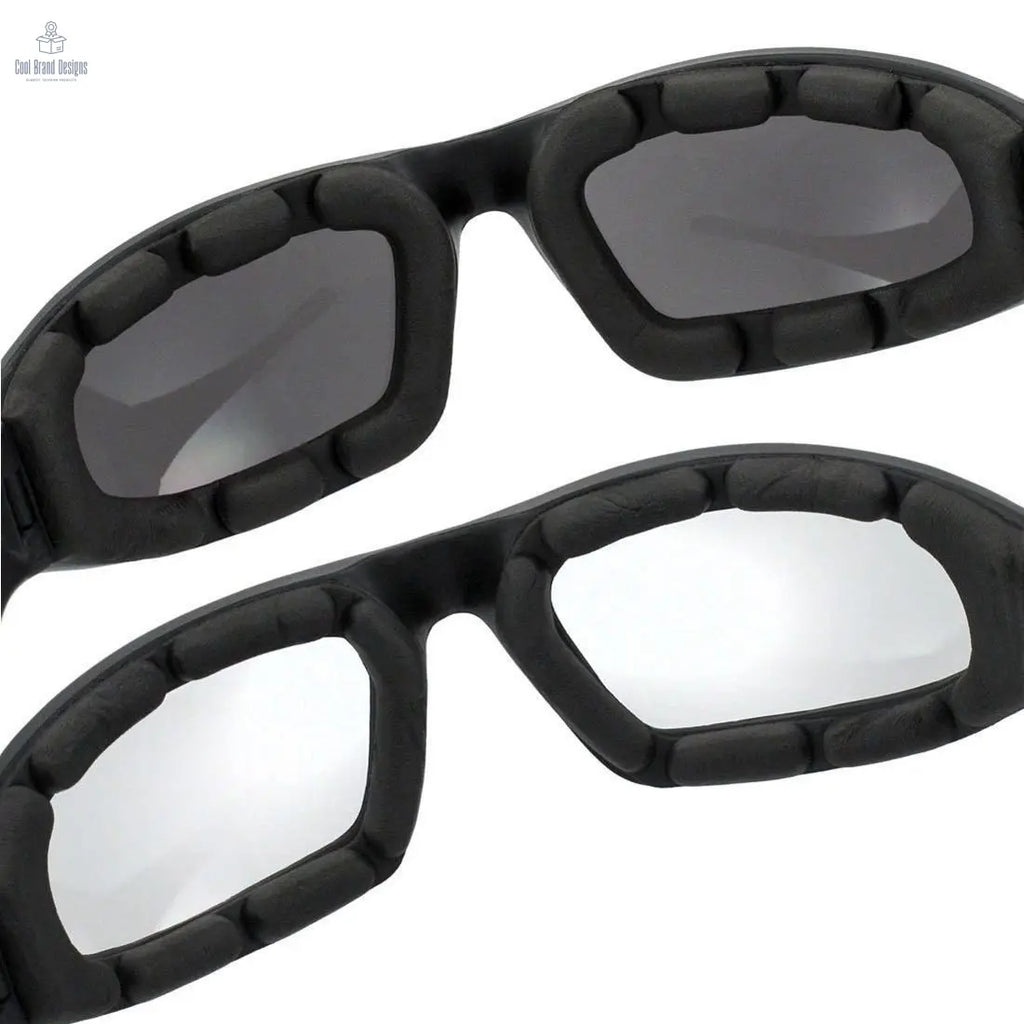 3Pair Motorcycle Riding Glasses Wind Resistant Bike Goggles UV Protection Resistant Padded Comfortable Outdoor Sport Goggles - Cool Brand Designs
