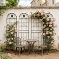 4 Pack Metal Garden Trellis 71" x 19.7" Rustproof Trellis for Climbing Plants Outdoor Flower Support Black - Cool Brand Designs