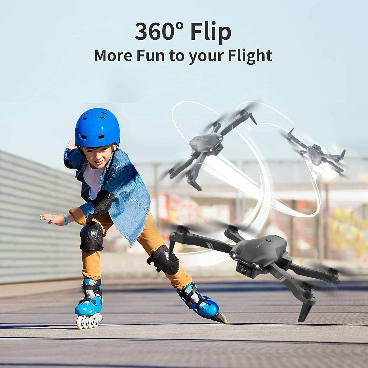 4DRC V13 Mini RC Drone 6K HD Dual Camera WiFi FPV Foldable Quadcopter +2 Battery, Beginners Toys Gifts - Cool Brand Designs