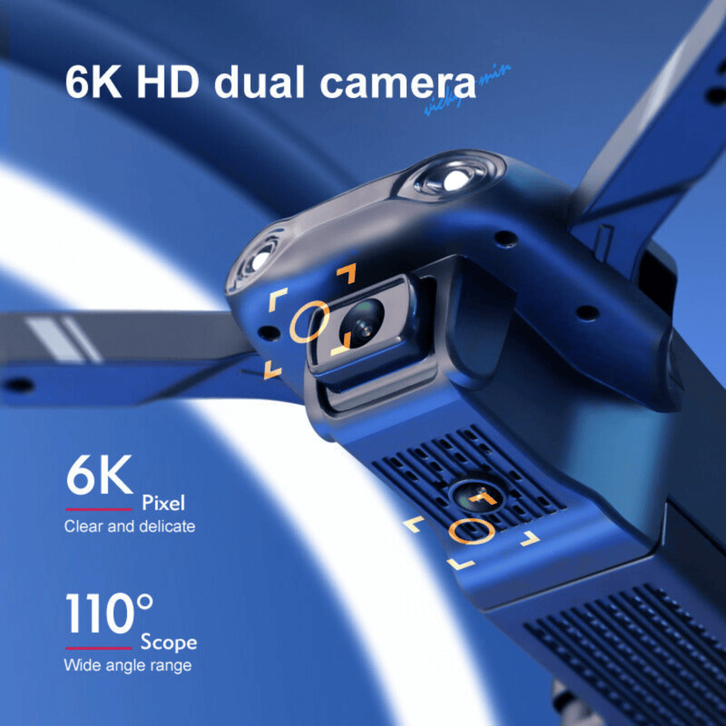 4DRC V13 Mini RC Drone 6K HD Dual Camera WiFi FPV Foldable Quadcopter +2 Battery, Beginners Toys Gifts - Cool Brand Designs