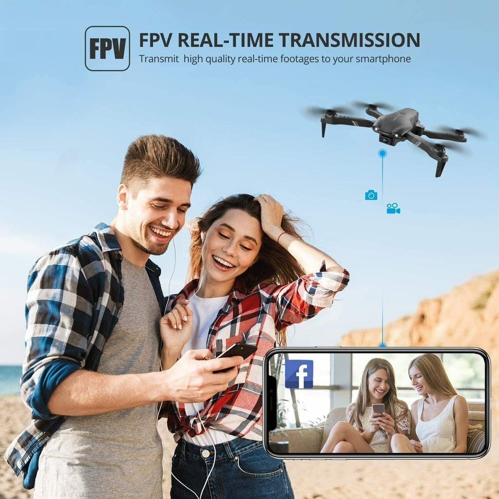 4DRC V13 Mini RC Drone 6K HD Dual Camera WiFi FPV Foldable Quadcopter +2 Battery, Beginners Toys Gifts - Cool Brand Designs