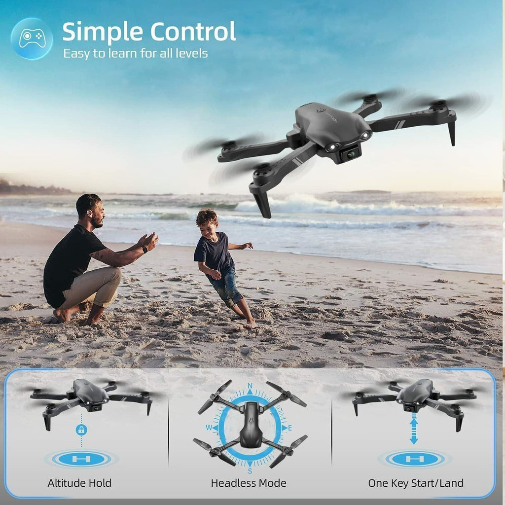 4DRC V13 Mini RC Drone 6K HD Dual Camera WiFi FPV Foldable Quadcopter +2 Battery, Beginners Toys Gifts - Cool Brand Designs