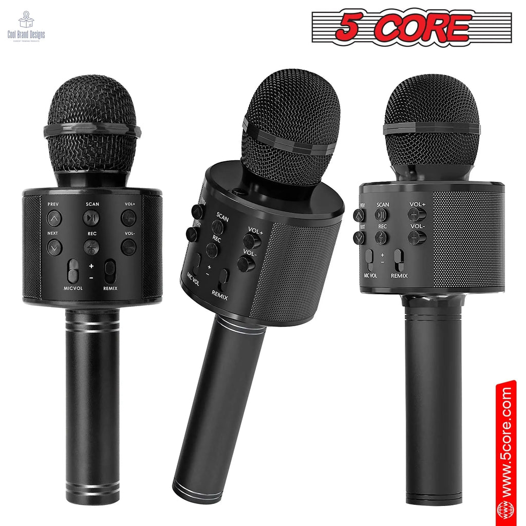 5 Core Microphone Wireless Karaoke Mic With Speaker 3 in 1 Portable Bluetooth Microfono Inalambrico - Cool Brand Designs