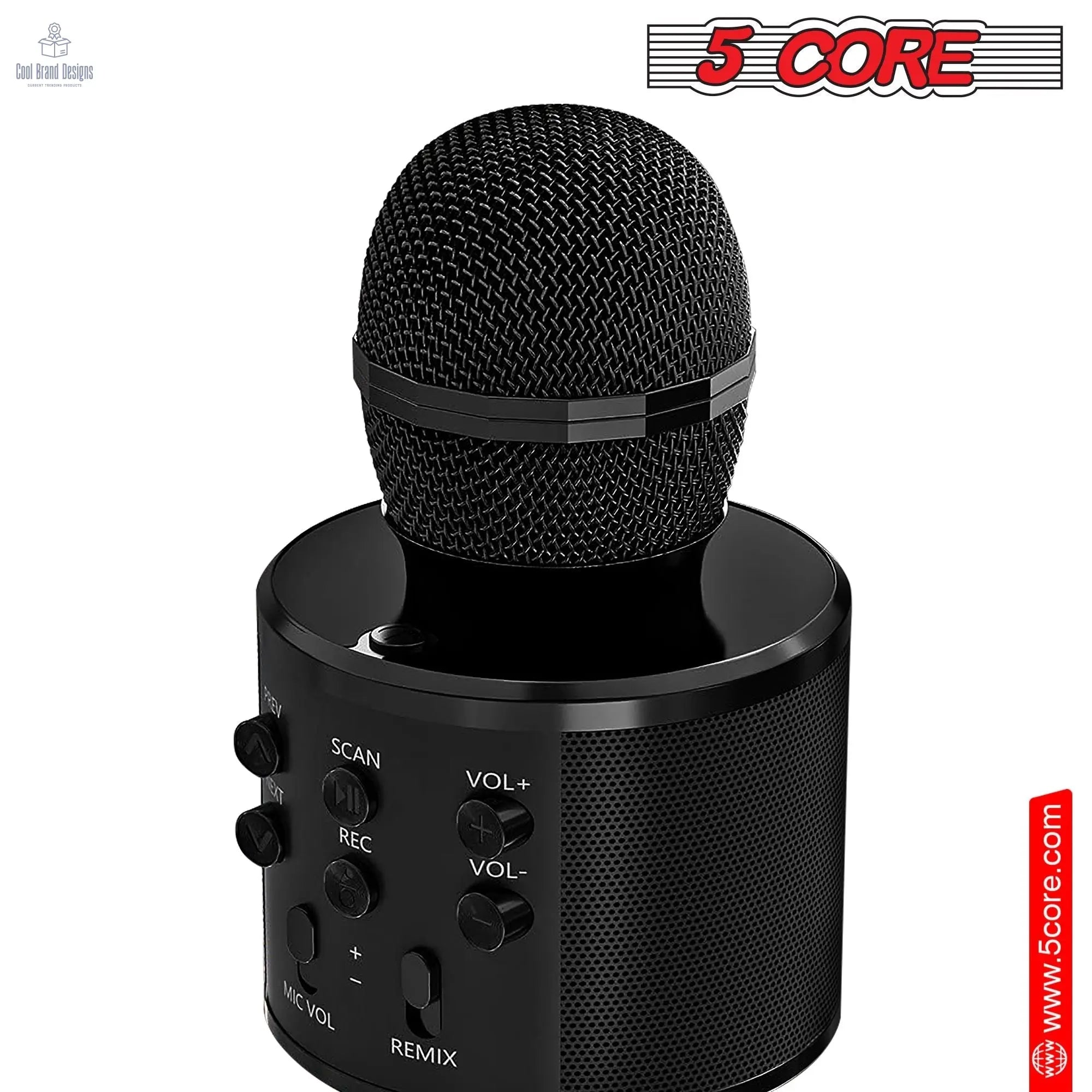 5 Core Microphone Wireless Karaoke Mic With Speaker 3 in 1 Portable Bluetooth Microfono Inalambrico - Cool Brand Designs