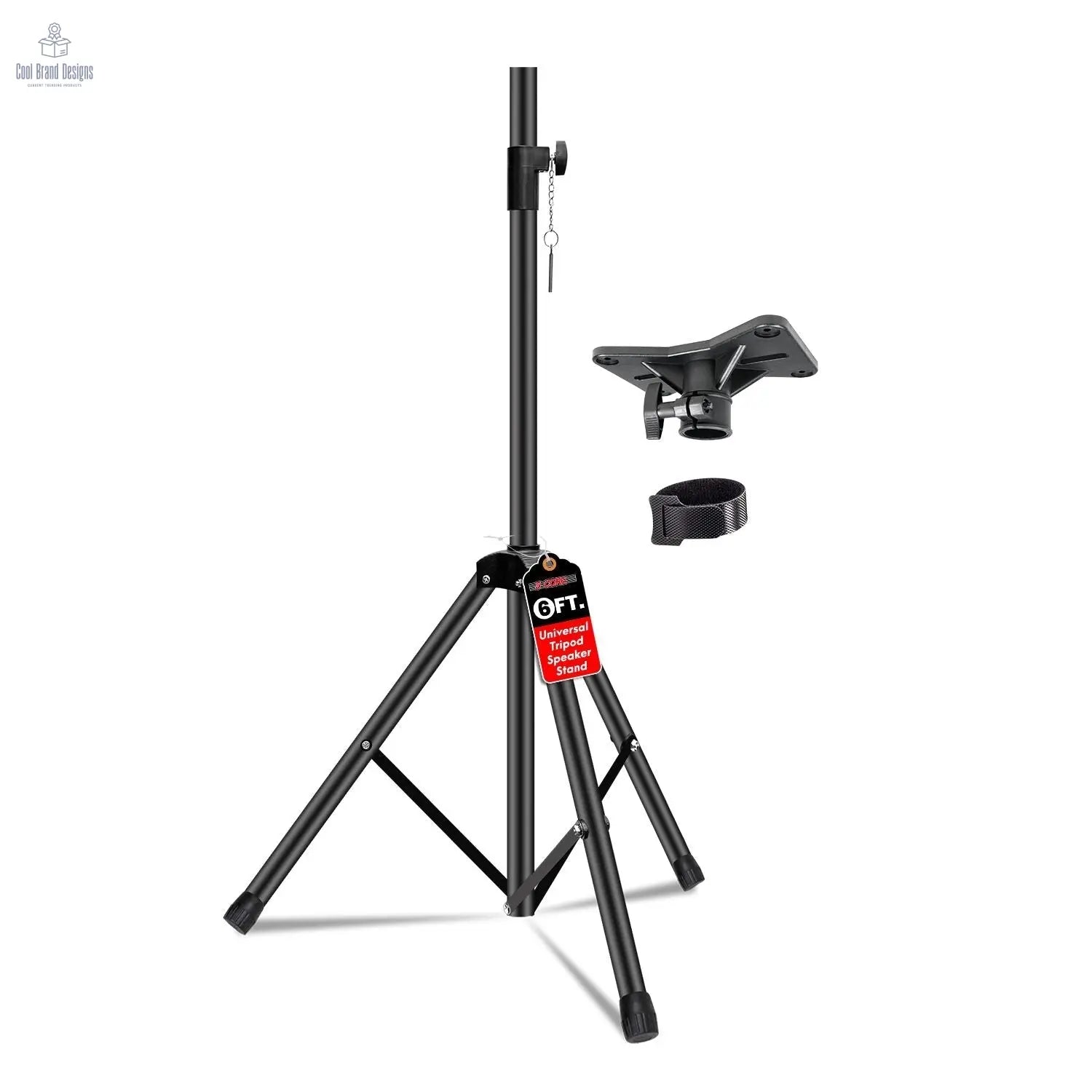 5 Core Speaker Stand Height Adjustable PA DJ Tripod Studio Monitor Stands w 35mm Compatible Insert - SS ECO 1PK BLK WoB - Cool Brand Designs