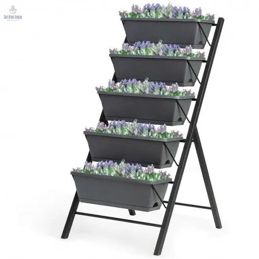 5 - Tier Raised Garden Bed with Water Drainage for Flowers Vegetables - Cool Brand Designs
