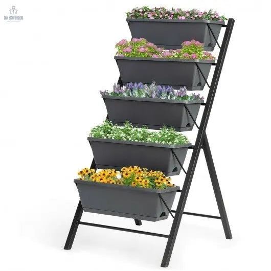 5 - Tier Raised Garden Bed with Water Drainage for Flowers Vegetables - Cool Brand Designs