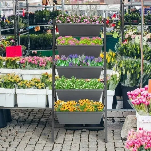 5 - Tier Raised Garden Bed with Water Drainage for Flowers Vegetables - Cool Brand Designs