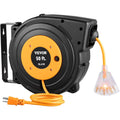 50ft Retractable Extension Cord Reel 14AWG/3CSJTOW Power Cord Reel VEVOR