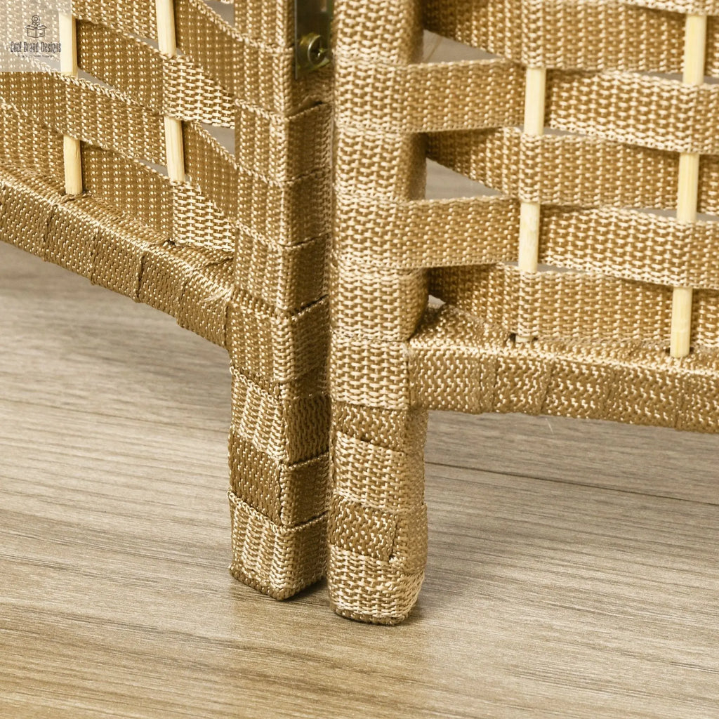 6 Panel Room Divider, 5.6 Ft Tall Freestanding Privacy Screen, Natural Wood Flexible Space Partition - Cool Brand Designs
