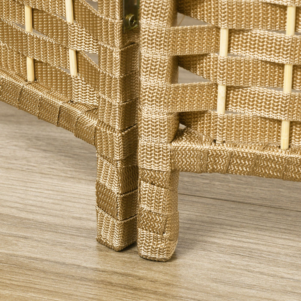 6 Panel Room Divider, 5.6 Ft Tall Freestanding Privacy Screen, Natural Wood Flexible Space Partition - Cool Brand Designs