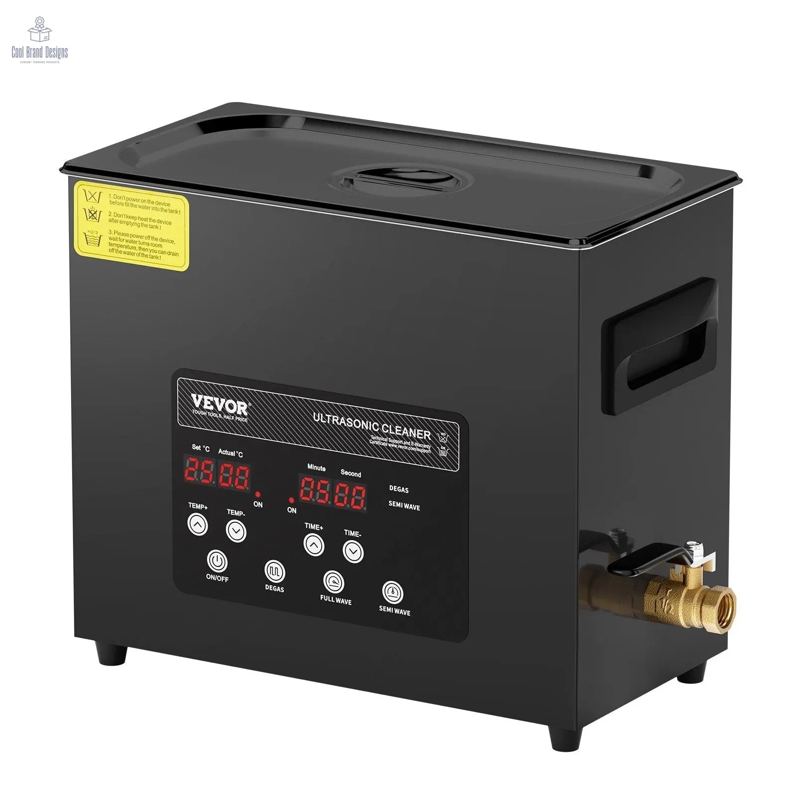 6L Ultra Sonic Cleaner, 180W Digital Ultrasonic Cleaning Machine with Gentle Mode & Upgraded Degassing, 40kHz Industrial Ultrasound Cleaner with Heater & Timer for Retainer, Jewelry, Tools - Cool Brand Designs
