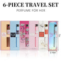 6pcs Travel Set, Women'S Eau De Parfuma Spray, Long Lasting Fragrance, 6 Different Flavor, Perfect For Holiday Gifts, Dating, Daily Life, Parties, 1.18 Fl Oz/bottle - Cool Brand Designs