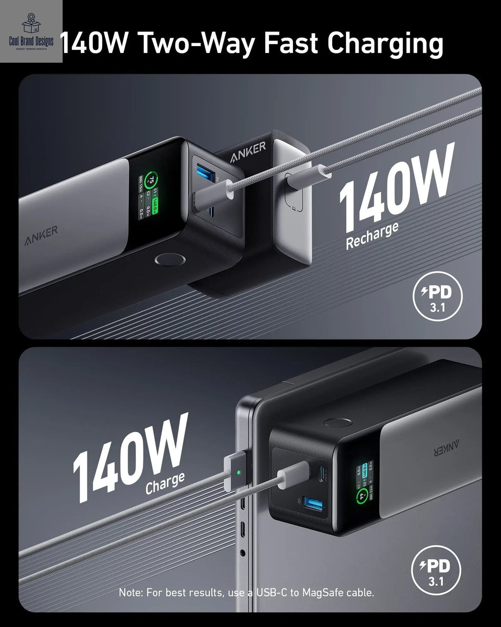 Anker 737 Power Bank (PowerCore 24K) - Cool Brand Designs
