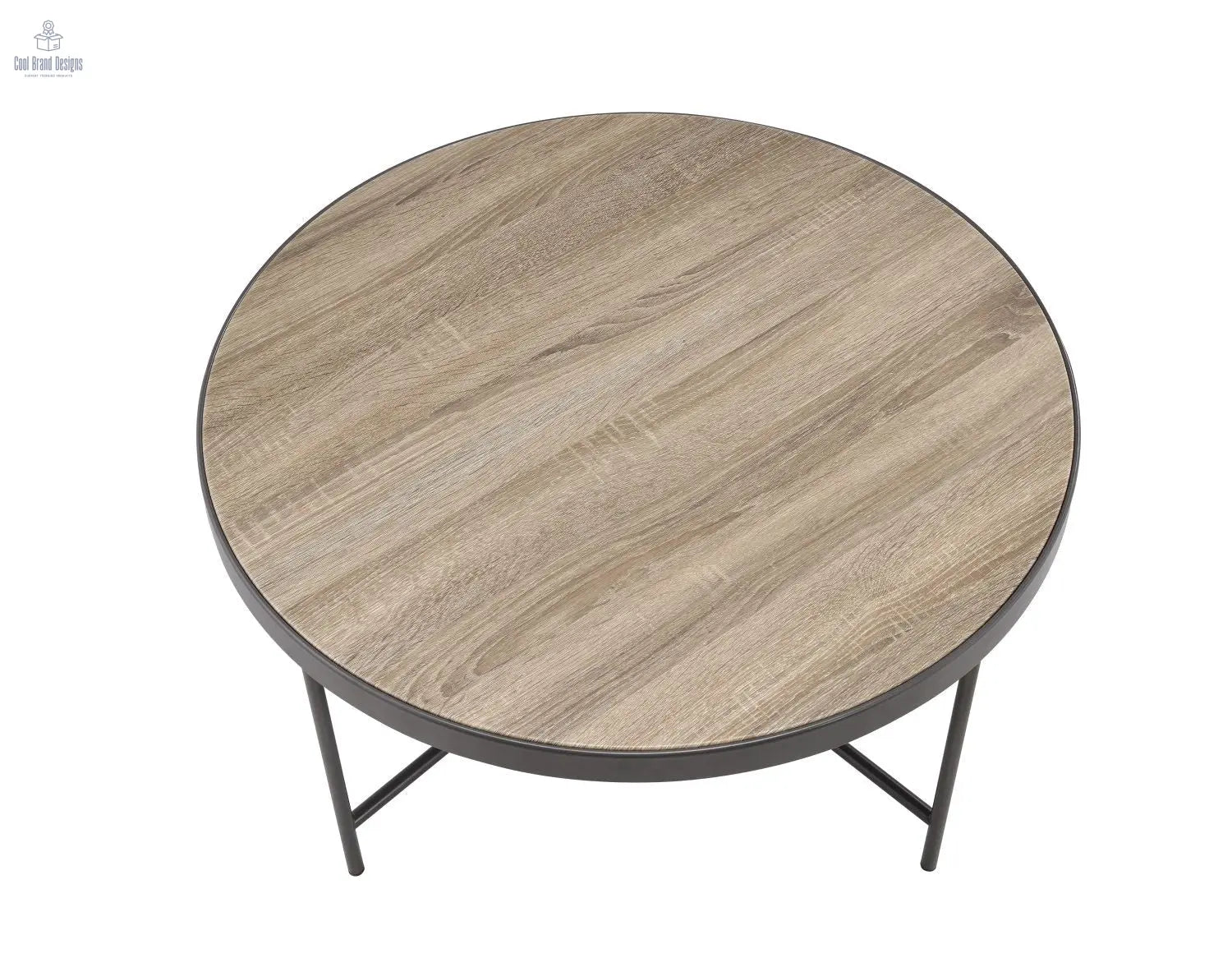 Bage Weathered Gray Oak & Metal Finish Coffee Table - Cool Brand Designs