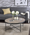 Bage Weathered Gray Oak & Metal Finish Coffee Table - Cool Brand Designs