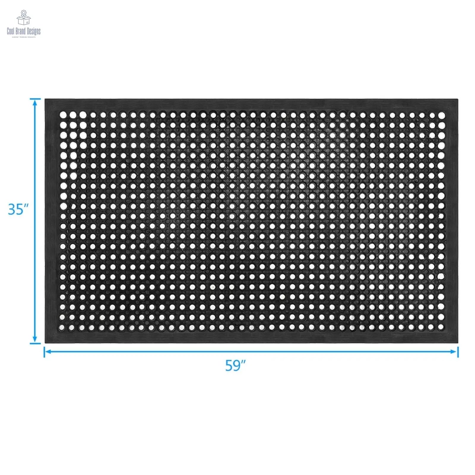 Bar Kitchen Industrial Multi-functional Anti-fatigue Drainage Rubber Non-slip Hexagonal Mat 150*90cm - Cool Brand Designs