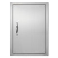 BBQ Access Door, 17W x 24H Inch Single Outdoor Kitchen Door, Stainless Steel Flush Mount Door, Wall Vertical Door with Handle, for BBQ Island, Grilling Station, Outside Cabinet VEVOR