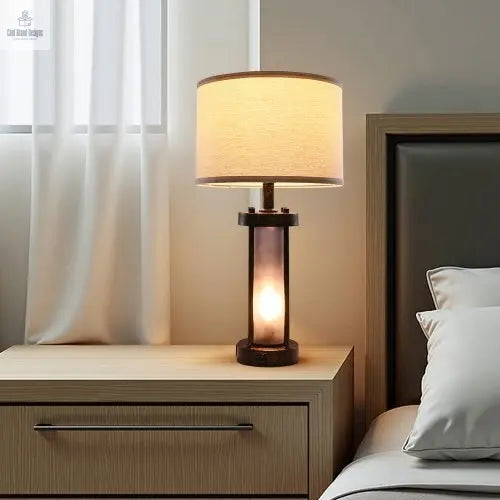 Bedside Lamp with USB C+A Ports & AC Outlet - Cool Brand Designs