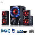 beFree Sound 2.1 Channel Bluetooth Surround Sound Speaker System in Red - Cool Brand Designs
