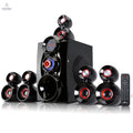 beFree Sound 5.1 Channel Bluetooth Surround Sound Speaker System - Red - Cool Brand Designs