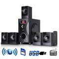 beFree Sound 5.1 Channel Surround Sound Bluetooth Speaker System in Black BEFREE SOUND