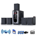 beFree Sound 5.1 Channel Surround Sound Bluetooth Speaker System in Black BEFREE SOUND