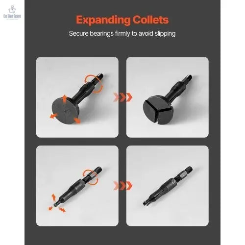 Blind Hole Bearing Puller Set, 16 - in - 1 Inner Bearing Race and Seal Extractor Kit, 16 PCS Slide Hammer Pilot Insert Inner Internal Bearing Removal Tool Set with 10 Split Collets and Counterstay - Cool Brand Designs
