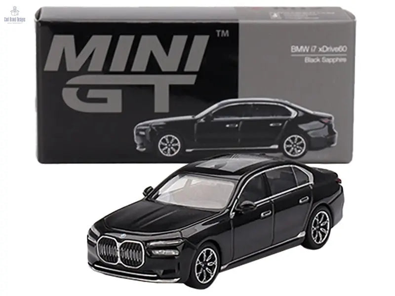 BMW i7 xDrive60 Black Sapphire Limited Edition 1/64 Diecast Model Car by Mini GT - Cool Brand Designs