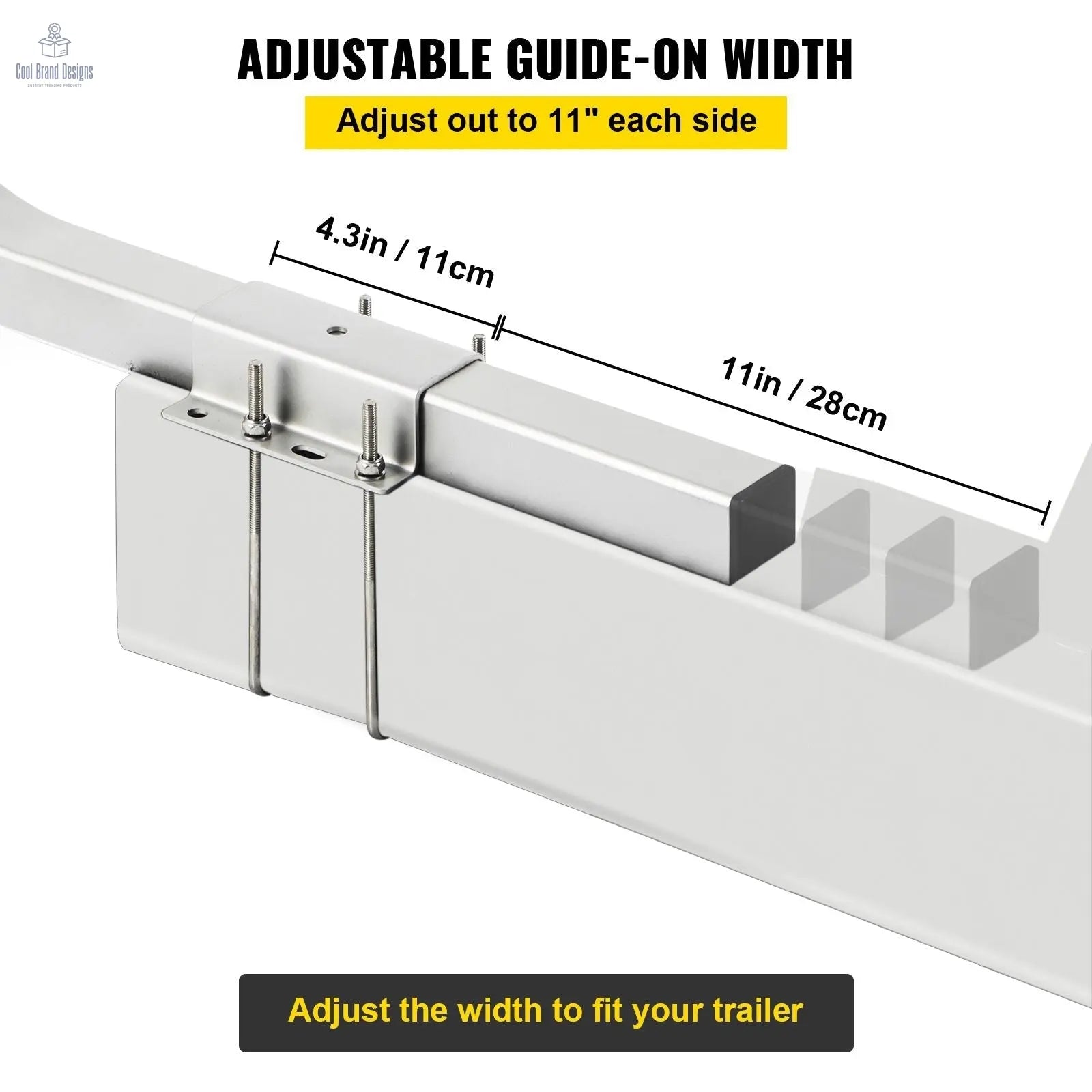 Boat Trailer Guide-ons, 2 PCS Rustproof Steel Trailer Guide ons, Trailer Guides with Carpet-Padded Boards, Mounting Parts Included, for Ski Boat, Fishing Boat or Sailboat Trailer - Cool Brand Designs