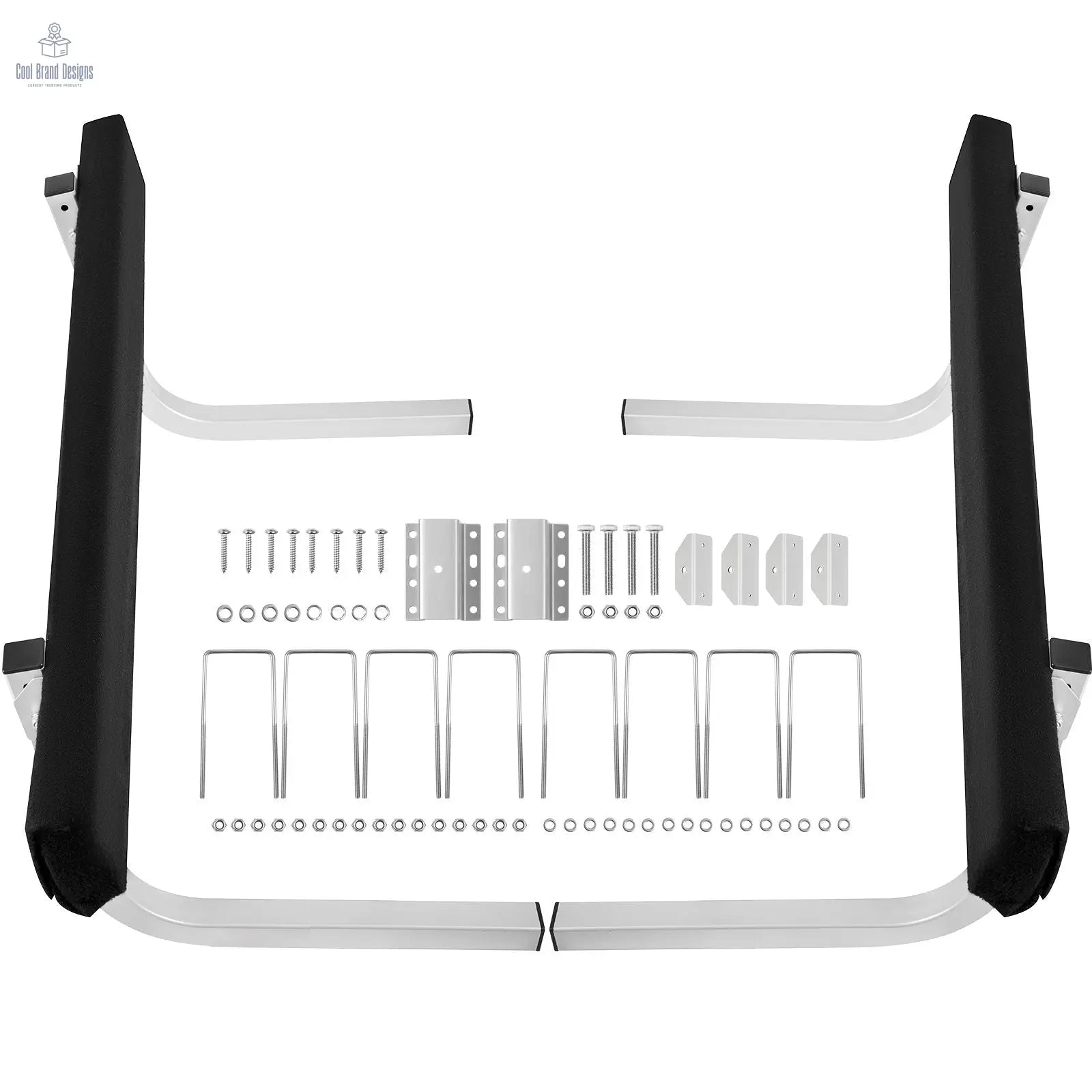 Boat Trailer Guide-ons, 2 PCS Rustproof Steel Trailer Guide ons, Trailer Guides with Carpet-Padded Boards, Mounting Parts Included, for Ski Boat, Fishing Boat or Sailboat Trailer - Cool Brand Designs