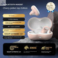Bone Conduction Bluetooth 5.3 Headphones Ear Clip - On Wireless Sports Earphone Noise Reduction Headset Pink White - Cool Brand Designs