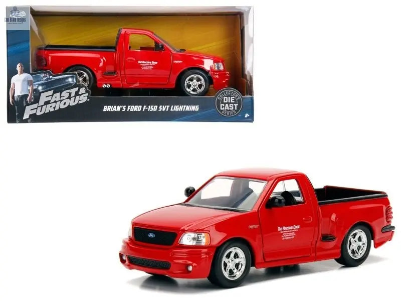 Brian's Ford F - 150 SVT Lightning Pickup Truck Red "Fast & Furious" Movie 1/24 Diecast Model Car by Jada - Cool Brand Designs