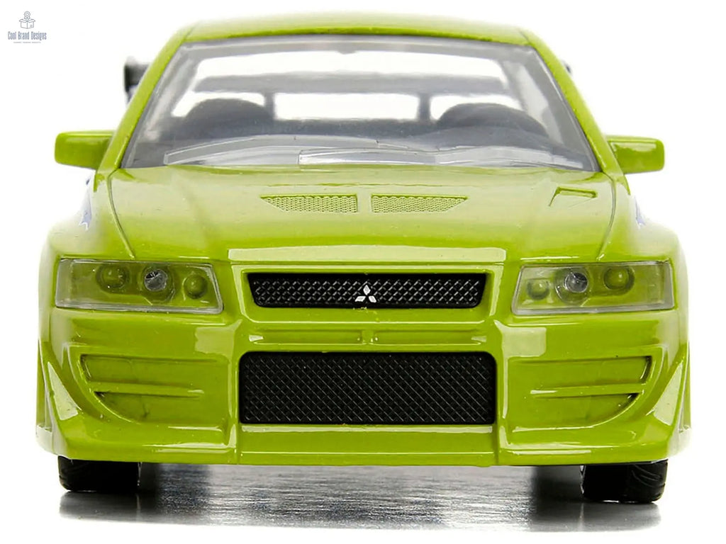 Brian's Mitsubishi Lancer Evolution VII Green "Fast & Furious" Movie 1/32 Diecast Model Car by Jada - Cool Brand Designs