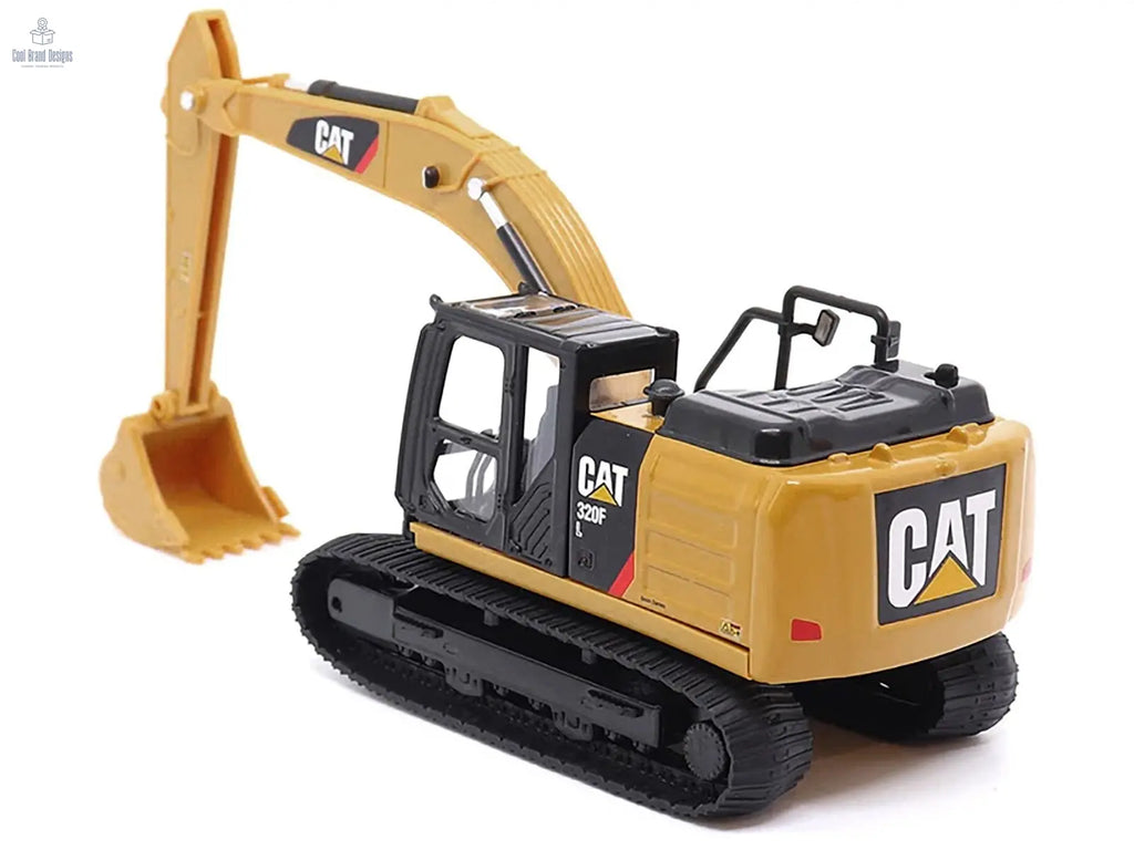 CAT Caterpillar 320F L Hydraulic Excavator Yellow and Black 1/64 Diecast Model by Diecast Masters - Cool Brand Designs