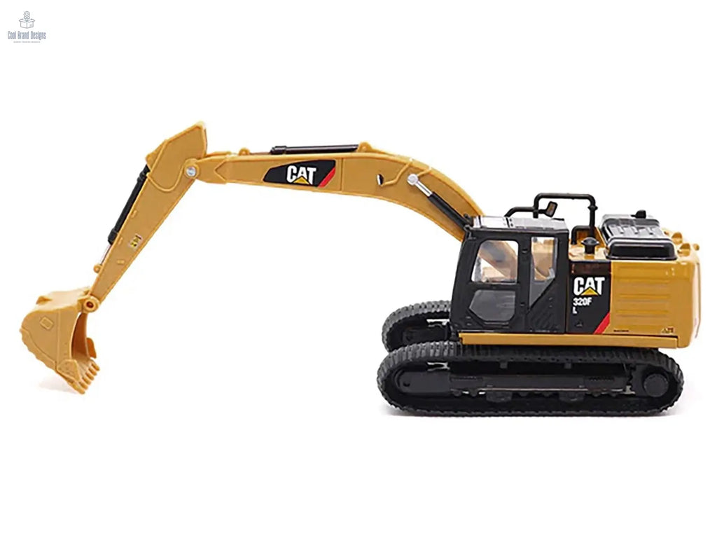 CAT Caterpillar 320F L Hydraulic Excavator Yellow and Black 1/64 Diecast Model by Diecast Masters - Cool Brand Designs